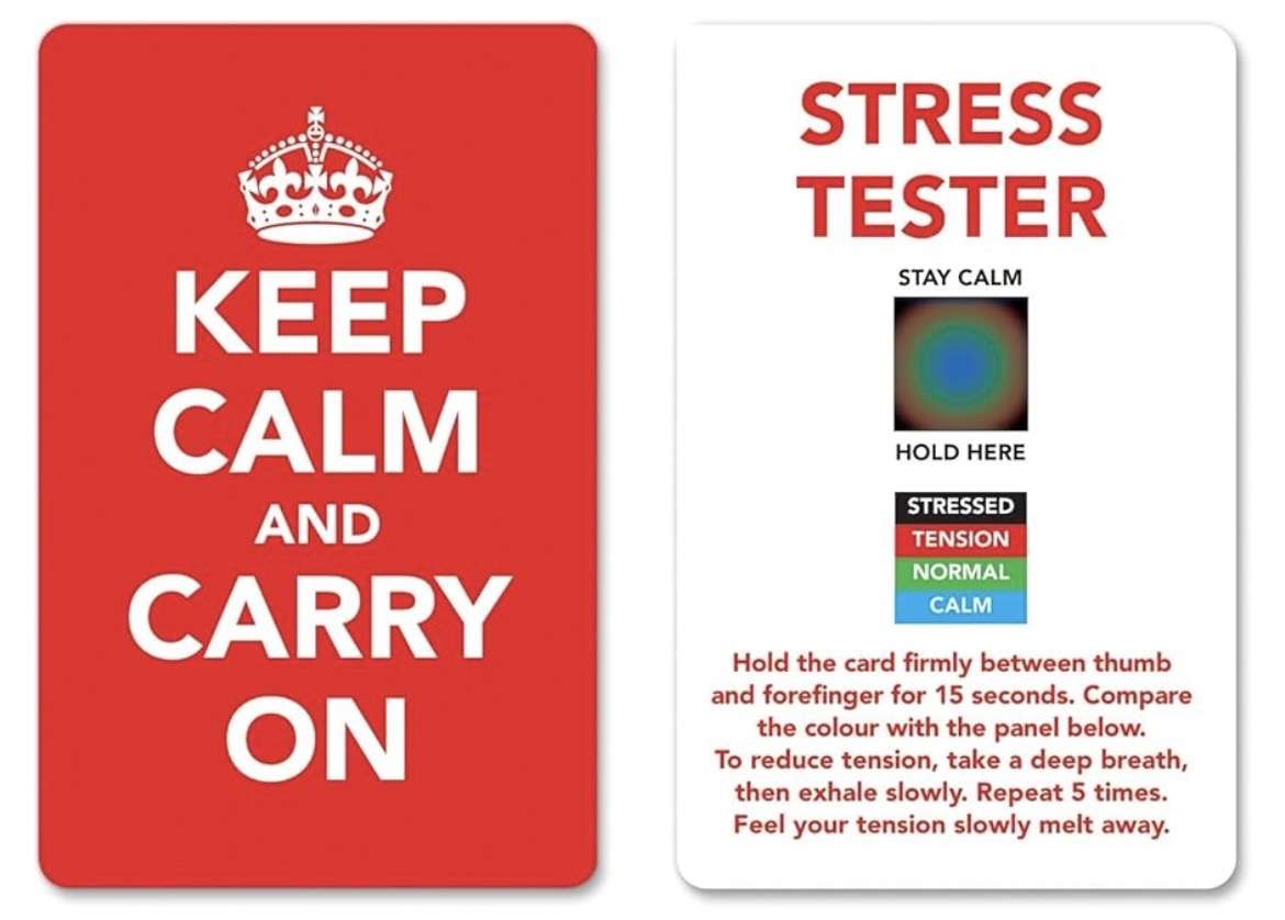 Keep Calm Stress Card